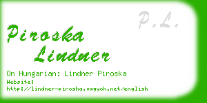 piroska lindner business card